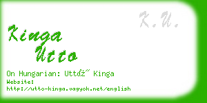 kinga utto business card